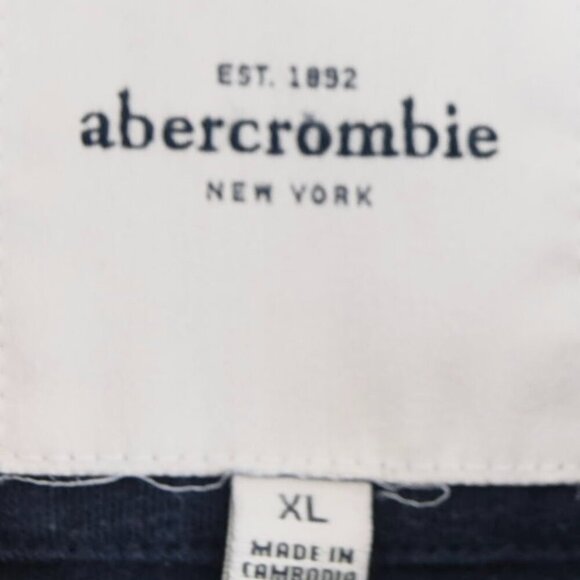 Abercrombie Navy Tee Kids XL Y2K Preppy Varsity - Picture 6 of 8